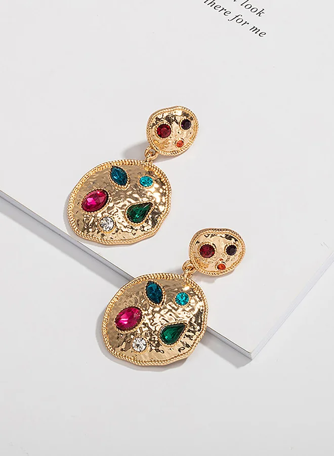 تايك تو Rhinestone Detail Dangle Earrings