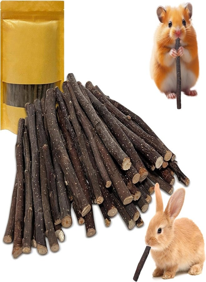 ANDES Natural Apple Sticks Small Animals Molar Wood Treats Toys Chinchilla Guinea Pig Hamster Rabbit Gerbil Parrot Bunny and Small Animals Chew Stick Toys Treats (Premium Apple Sticks -10.6oz) - Image 1