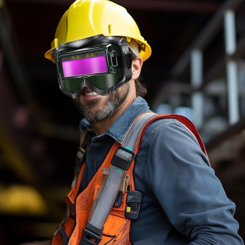 Auto Darkening Welding Helmet Head Mounted Protective Lens For Professionals Beginners - Image 3