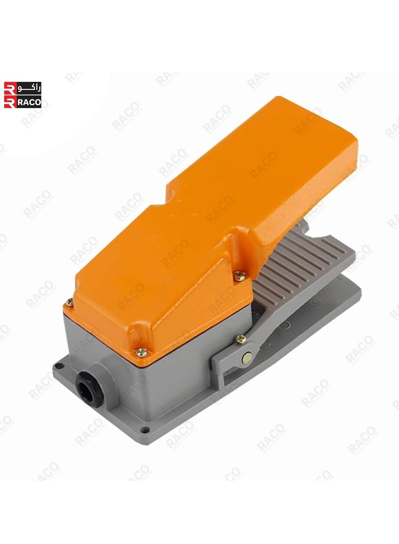 RACO USPRO LT-4 Heavy Duty Metal Foot Switch Maintained Action SPDT NO NC Momentary Electric Pedal Foot Switch with Foot Guard Aluminium Case 250V/15A - Image 3