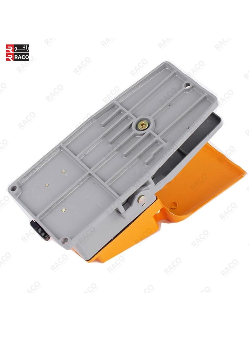 RACO USPRO LT-4 Heavy Duty Metal Foot Switch Maintained Action SPDT NO NC Momentary Electric Pedal Foot Switch with Foot Guard Aluminium Case 250V/15A - Image 4