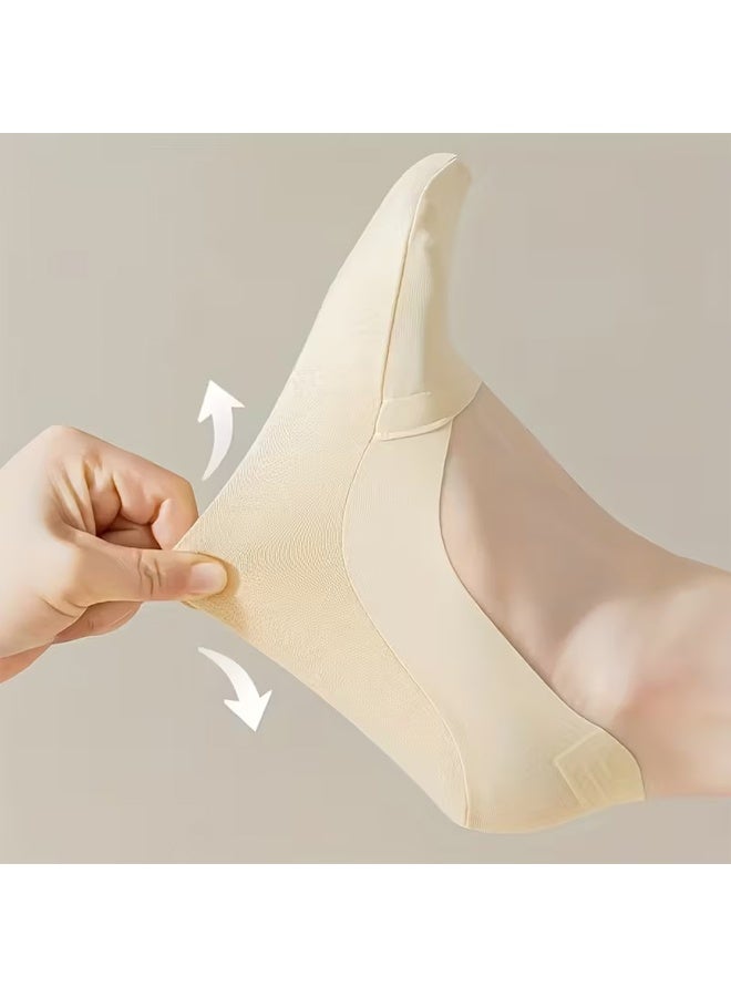 Zeemey Women's Multi-Color Invisible Boat Socks 10 Pairs Set, Ultra-Thin Breathable Short Socks, Low-Cut Anti-Slip-Down Socks - Image 4