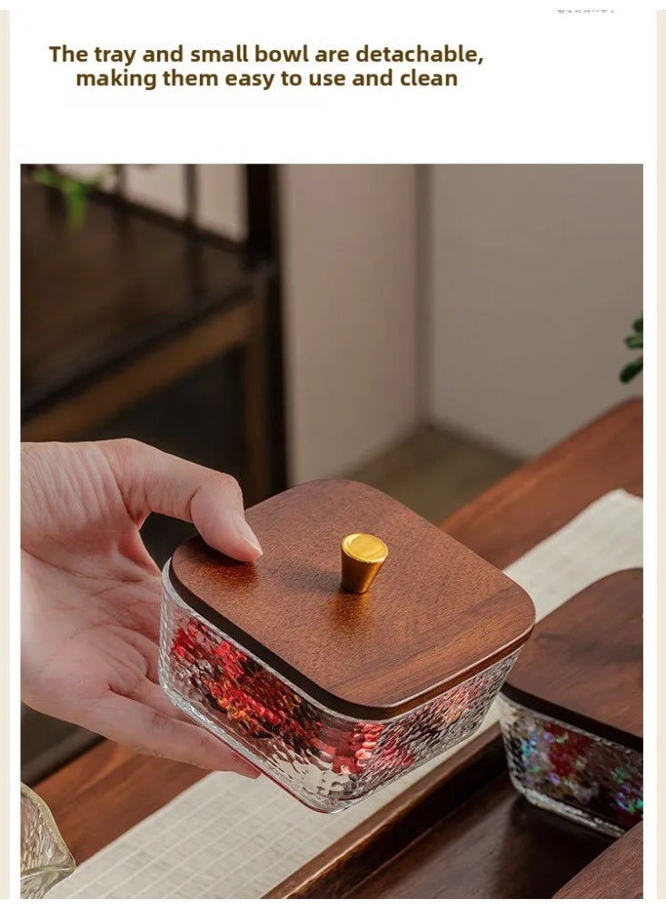 Airtight Dry Fruit Serving Tray with Locking Lid - For Dates, Nuts, Baklava - Image 3