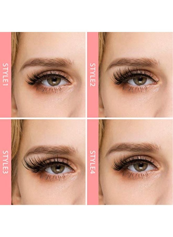 DYSILK 20 Pairs 6D Faux Mink Eyelashes Fluffy Lashes Wispy Dramatic False Eyelashes Natural Volume Fake Eyelashes Long Handmade Soft Reusable Thick Lashes 4 Styles Mixed No Glue  - Image 4