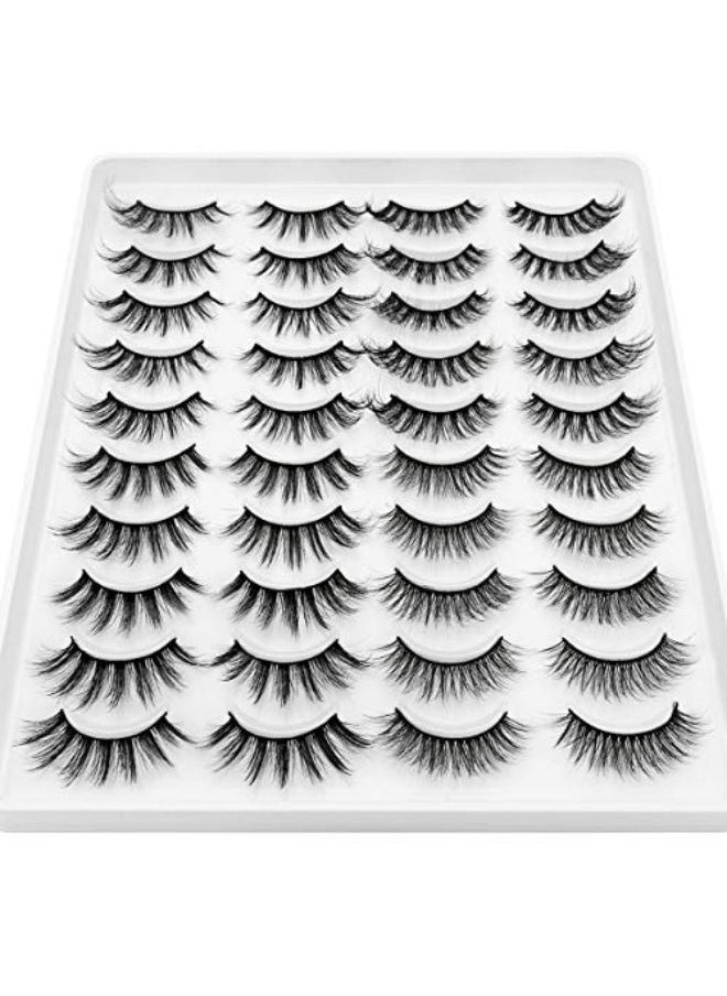 DYSILK 20 Pairs 6D Faux Mink Eyelashes Fluffy Lashes Wispy Dramatic False Eyelashes Natural Volume Fake Eyelashes Long Handmade Soft Reusable Thick Lashes 4 Styles Mixed No Glue  - Image 5