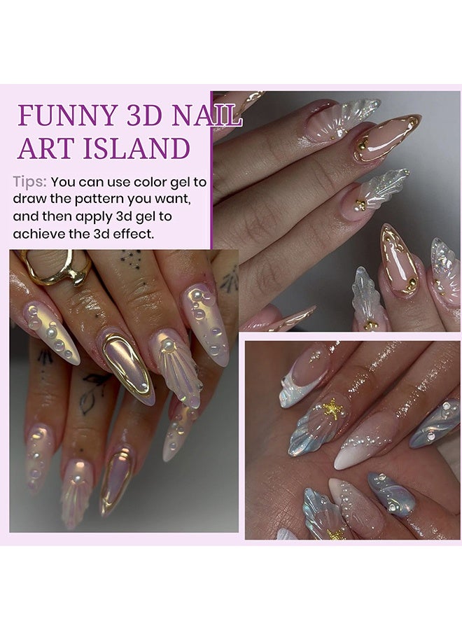 LILYCUTE Rhinestone Glue, 3D Gel Nail Art, Sculpting Gel Glue for Drawing, Molding, Sculpture, Gems and Decoration, No Wipe Clear Gel Polish for DIY Nail Designs, 15g - Image 4