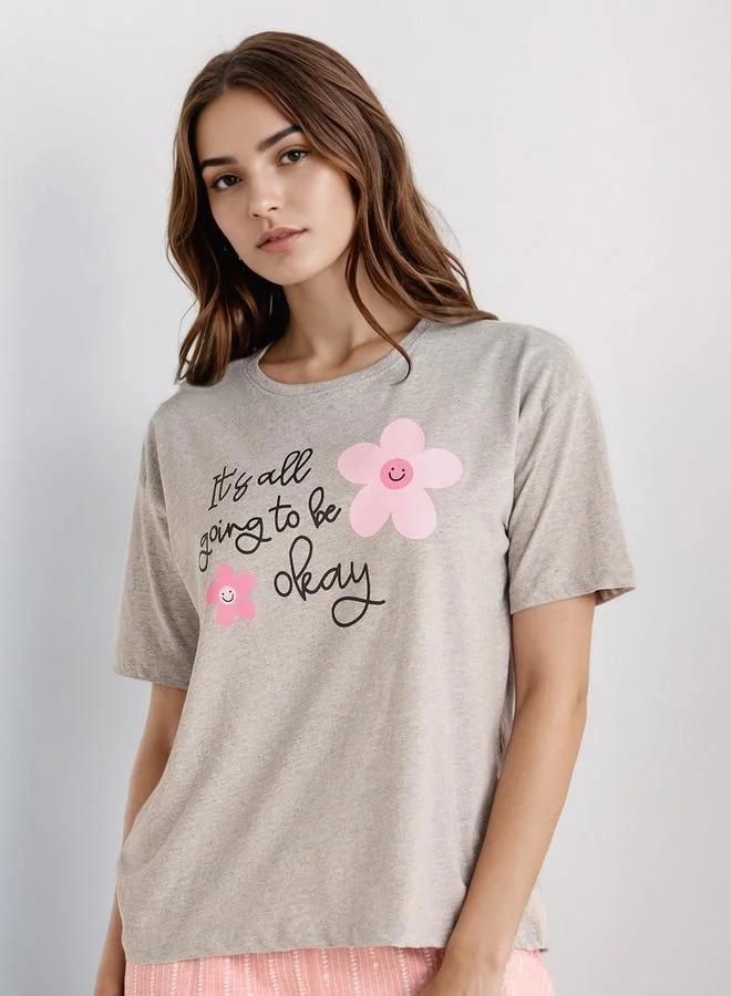 سبلاش فيڤ طقم بيجامة قطنية تي شيرت وشورت