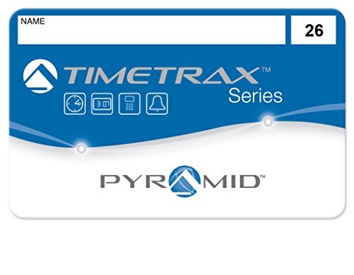Pyramid Time Systems 41303 Swipe Cards 26-50 for TimeTrax TTEZ, TTEZEK, PSDLAUBKK, TTPRO, TTMOBILE, Time Clock. Requires 25 Employee Upgrade Software Download Package if Purchased for TTEZ Time Clock, Medium, Blue/Black/White - Image 1