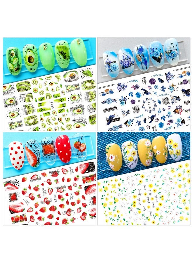 WSYUB Nail Stickers 24 Stickers For Nails Art Self Adhesive Nail Art Sticker Decals Nail Supplies Kit Large Sheets - Image 5