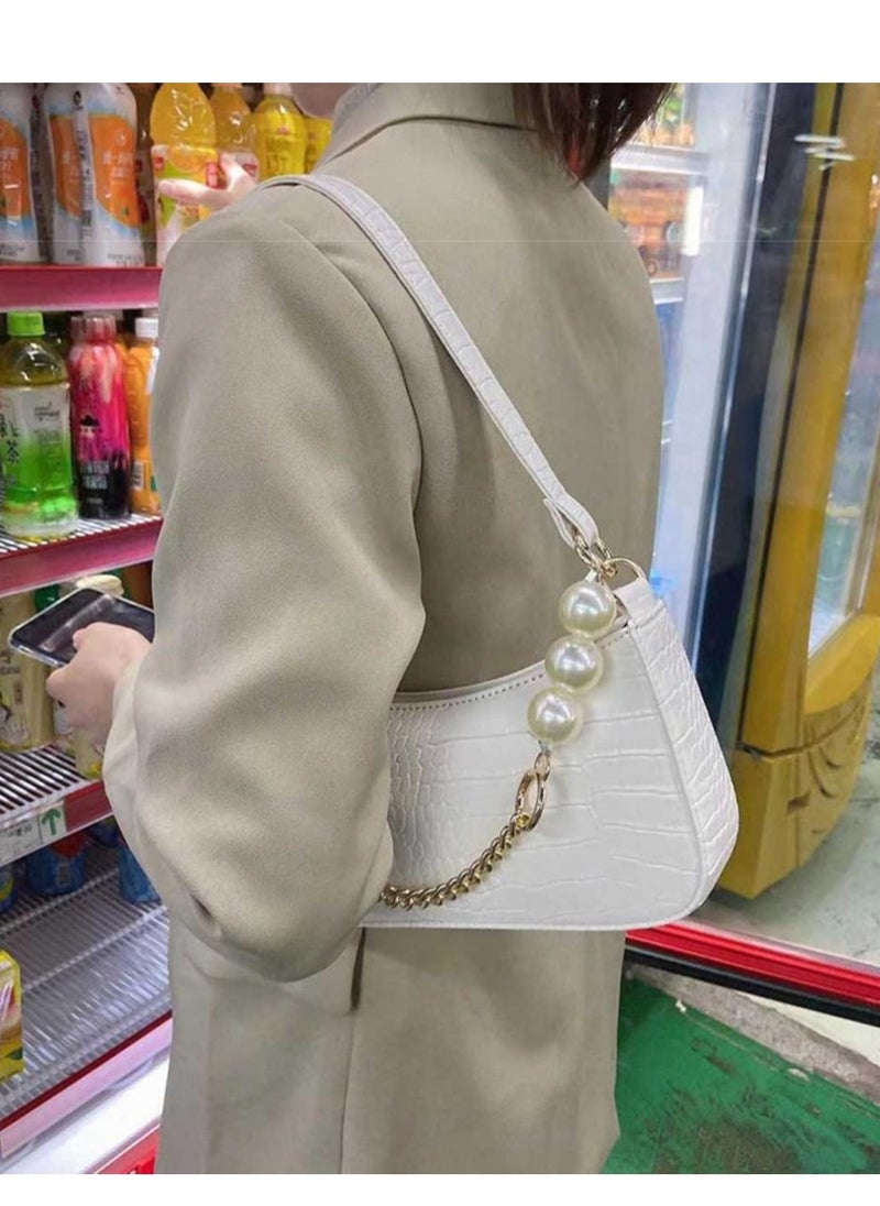 KASTWAVE - Bag Extension Chain, 23 Inch Purse Chain with Pearl Strap Spring O Ring Buckle Gold Replacement Strap Universal Handbag Shoulder Crossbody Bag Chain Strap Extender Women'S Gift - Image 1
