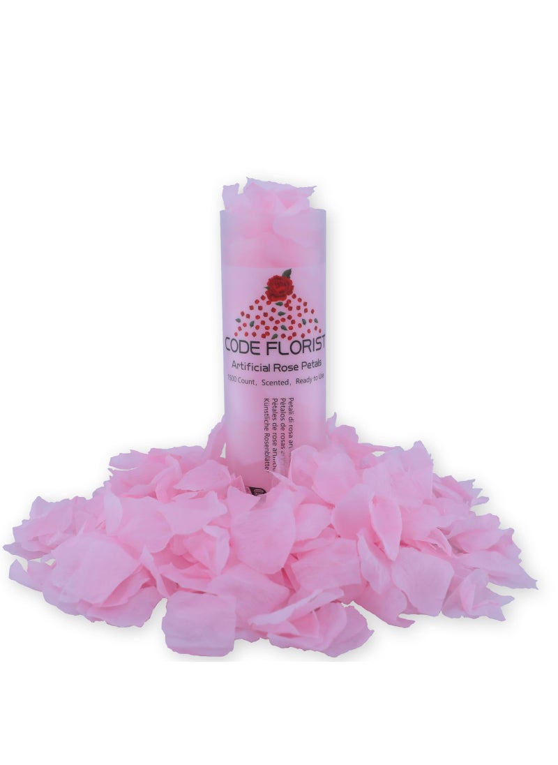 CODE FLORIST CODE FLORIST 1100 PCS Silk Rose Petals for Valentine's Day Fake Rose Petals for Romantic Night Wedding Proposal Anniversary Flower Decorations(Separated Scented Light Pink)  - Image 2