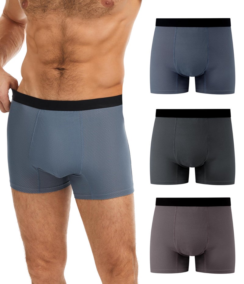 SUNCHIRI Men's Incontinence Underwear, Leakproof Boxer Briefs for Bladder Control, Regular Absorbency Modal Panties 3 Pack (Multicolor01, X-Large) - Image 1