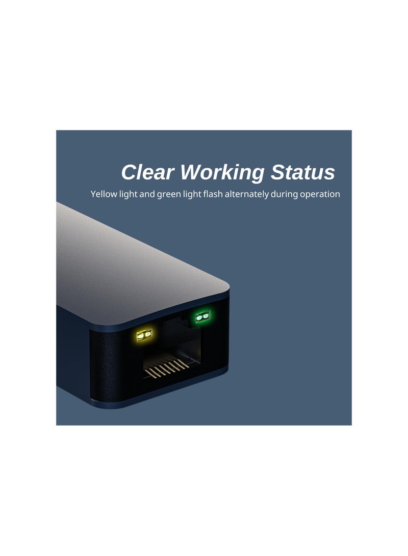 USB C to Ethernet Adapter 2.5 Gigabit, Fast Network Adapter, Type-C to RJ45, Aluminum Portable Type C to Ethernet Adapter, Ethernet to USB C Adapter with Windows7/8/10, XP, Vista, Mac - Image 5