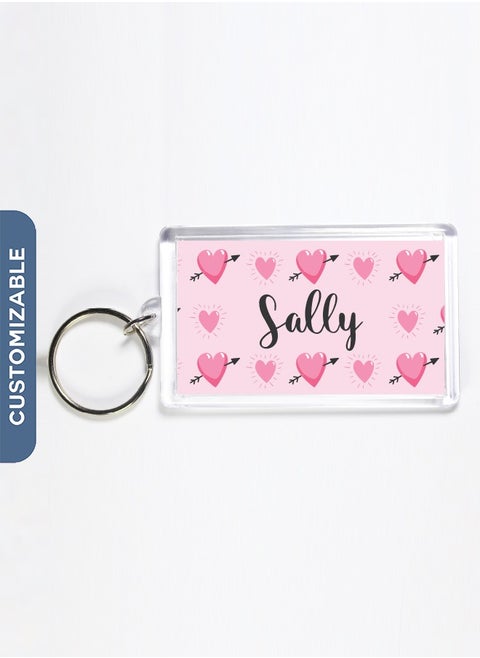 Personalised Keychain - Heart Print Key Ring
