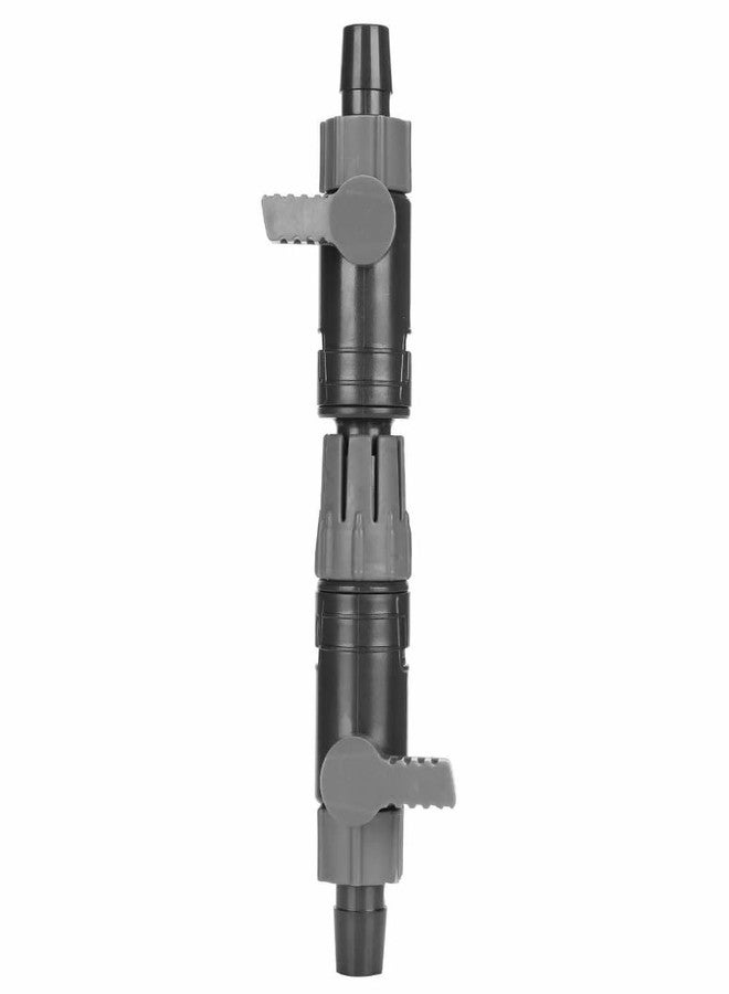 Chiffonade Grey Double Tap Plastic Connector Water Control Valve Filter Systems Aquarium Connector Accessories(16/22mm) - Image 1