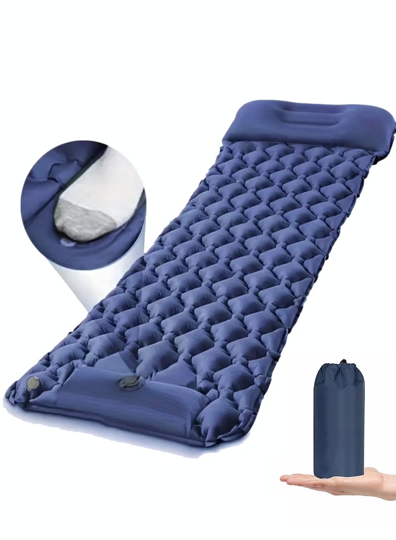 Camping Mattress Sleeping Mat, Ultralight Inflatable Camping Sleeping Pad with Built-in Foot Pump, Hiking Mat Camping Bed Air Mattress for Camping & Hiking Equipment - Image 1