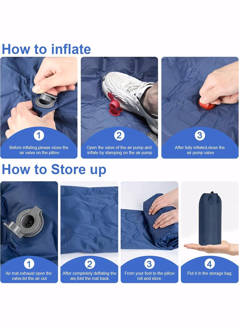 Generic - Camping Mattress Sleeping Mat, Ultralight Inflatable Camping Sleeping Pad with Built-in Foot Pump, Hiking Mat Camping Bed Air Mattress for Camping & Hiking Equipment - Image 1