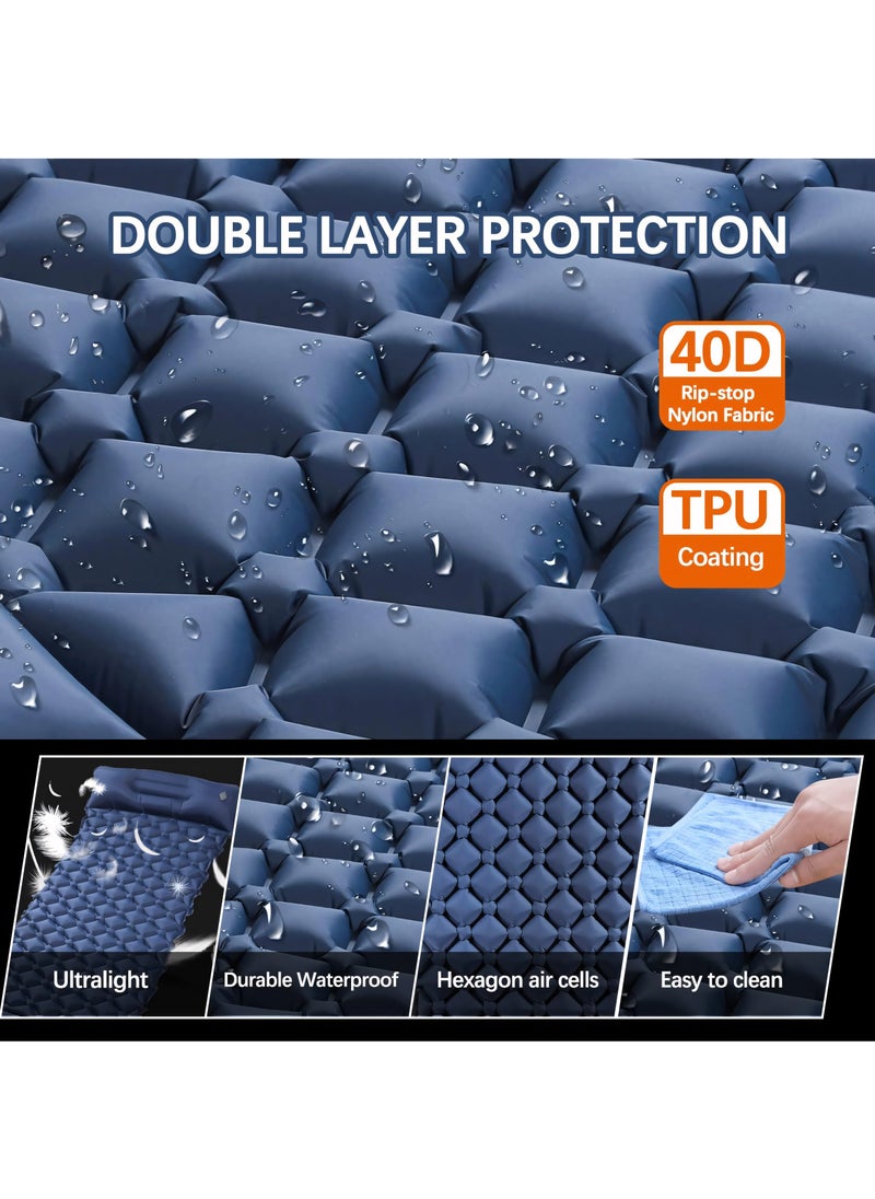 Generic - Camping Mattress Sleeping Mat, Ultralight Inflatable Camping Sleeping Pad with Built-in Foot Pump, Hiking Mat Camping Bed Air Mattress for Camping & Hiking Equipment - Image 1