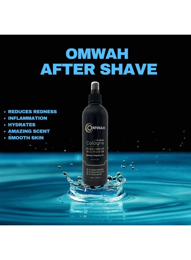 OMWAH كولونيا حلاقة بعد الحلاقة 16.9 أونصة. 500 مل - Image 3