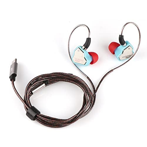 Linsoul سماعة لنسول 7Hz سالنوتس زيرو هاي فاي 10 مم سائق ديناميكي داخل الأذن مع غشاء مركب معدني لوحة وجه من الفولاذ المقاوم للصدأ كابل OFC قابل للفصل 2Pin (أزرق، مع ميكروفون، نوع C) - Image 2