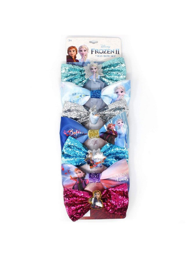 Luv Her Frozen 2 Girls 7 Small Bow Bundle Hair Bows For Girls Ages 3+ - Image 1