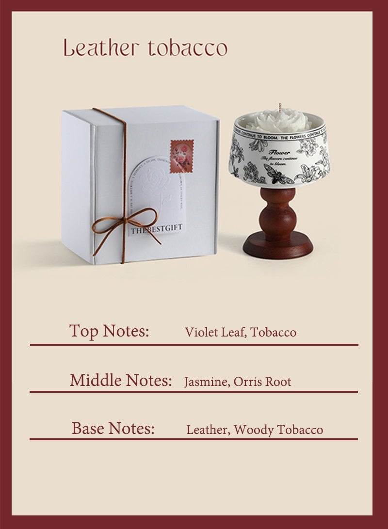 JiuAn Soy Wax Scented Candles Gift Set with Essential Oils - Relaxation Stress Relief Gifts for Women, Mom, Wife - Birthday, Holiday, Spa & Bath Present(leather tobacco) - Image 2