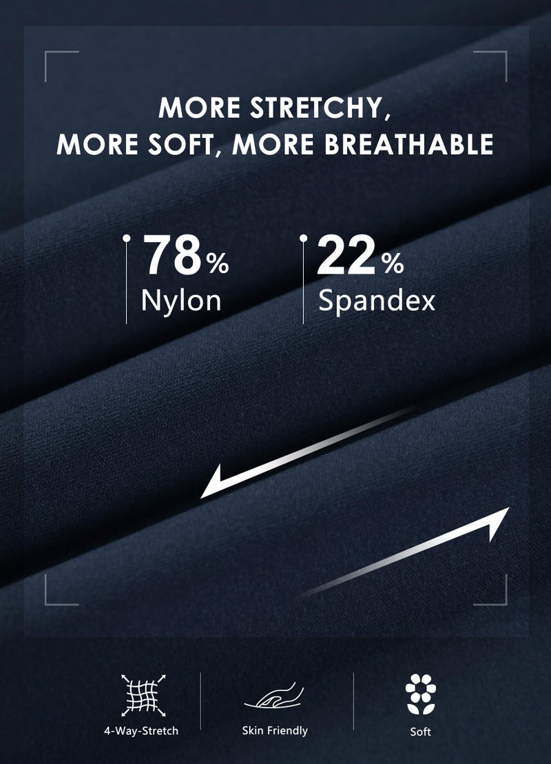 Libin Yoga Pants Women Wide Leg Pants 31" High Waist Comfy Stretch Loose Sweatpants Women Athletic Workout Track Casual Work Dress Pants with Pockets, Dark Navy, M - Image 5