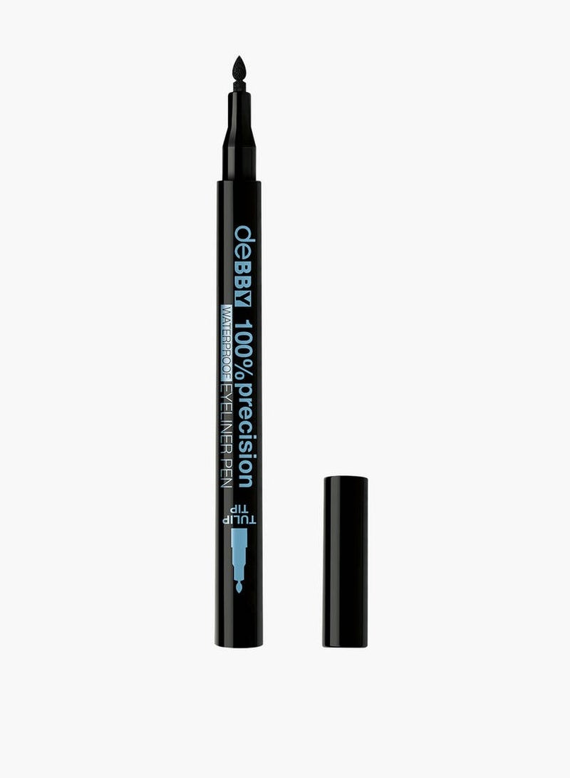 DEBBY 100% PRECISION WP EYELINER PEN black-tulip tip