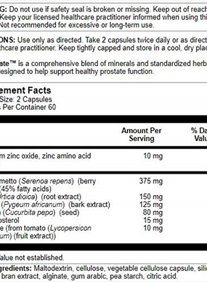 Nutra BioGenesis BioProstate - Saw Palmetto, Beta-Sitosterol and Lycopene for Prostate Health and Urinary Tract Support - Gluten Free, Vegan - 120 Capsules - Image 2