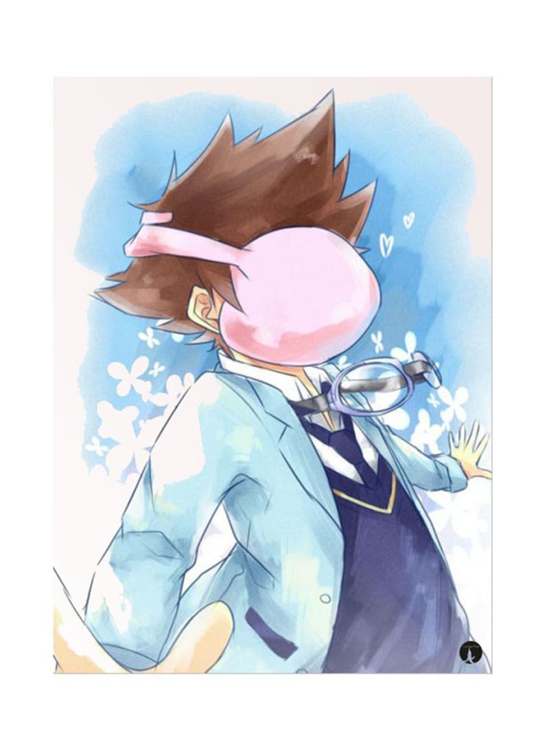 Metal Plate Of The Anime Digimon Poster Multicolour