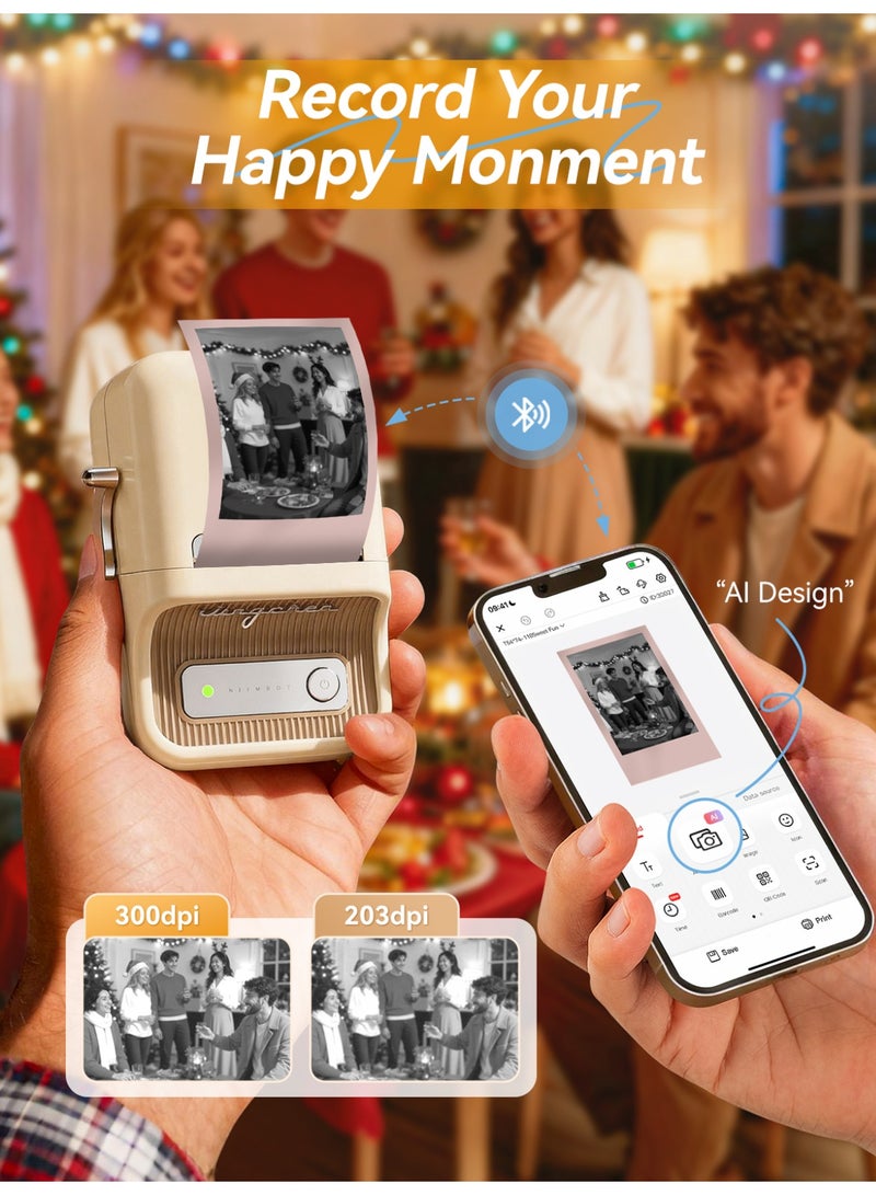 نيمبوت ملصقات صور NIIMBOT لآلة طباعة الملصقات B21 Pro/B1 Pro، 54 × 84 مم (2.13 بوصة × 3.31 بوصة)، 95 ملصقًا في كل لفة، ورق صور حراري، مثالية لصنع ملصقات الصور، والأعمال اليدوية، وملاحظات الدراسة، والهدايا، ووضع العلامات على دفاتر اليوميات - Image 3
