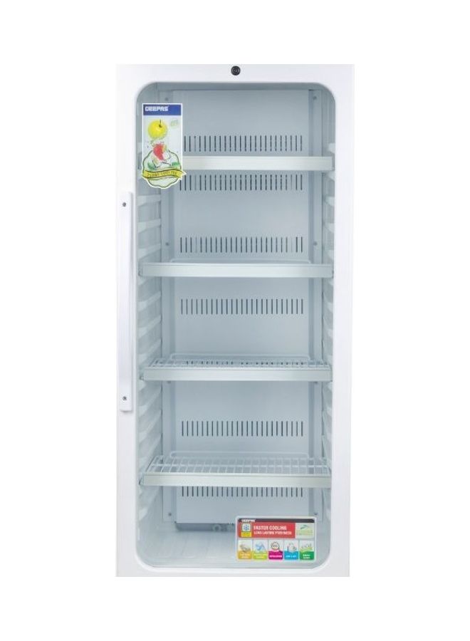 GEEPAS Upright Showcase Refrigerator with Adjustable Thermostat, Bottle Cooler, LED Lighting, Ideal for Beer, Wine & Drinks, Low Energy Compressor Fan 280 L 150 W GSC2807WRE White - Image 2