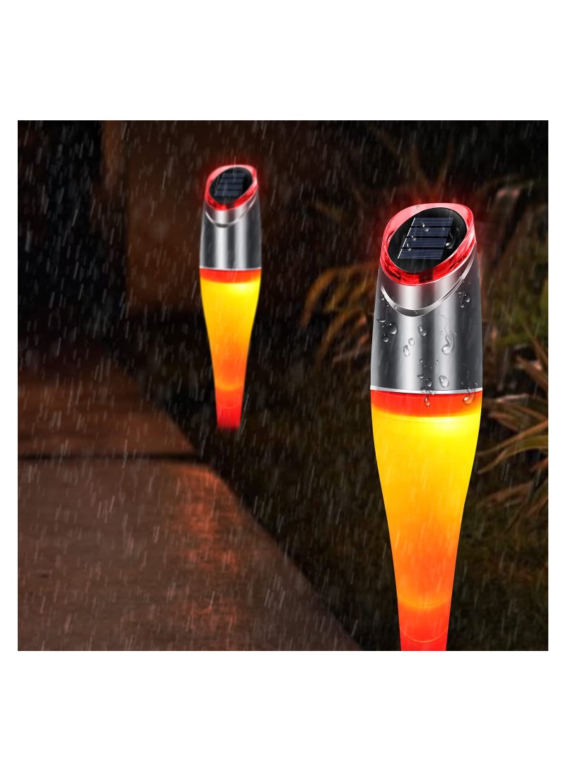 SYOSI 4PCS Outdoor Solar Path Lights, Decorative Garden Lawn Lamps Yard Landscape Solar Lighting Waterproof Yard Landscape Lamps Solar Garden Lights Auto On/Off 2 Modes Colorful for Yard Path Walkway - Image 4