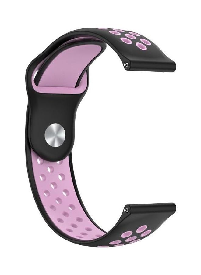 NIBEMINENT Two-Colour Silicone Replacement Strap Watchband For Huawei Watch 3/3 Pro 22mm Black - Image 3