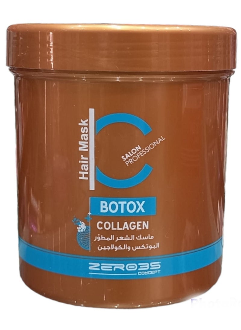 zero35 Botox and Collagen Italian Mask To Rebuild And Restore Hair Useful In Repairing Dry And Damaged Hair Rich In Pure Botox Protein-1000 ml  - Image 1