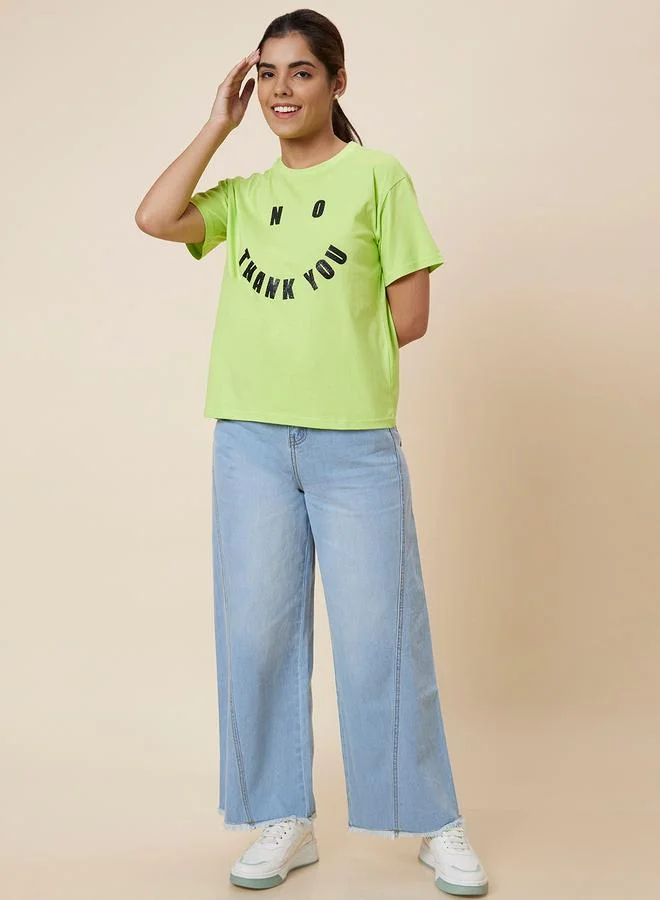 globus Globus Stretchable Mid-Rise Wide Leg Jeans