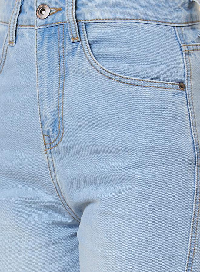 Globus Stretchable Mid-Rise Wide Leg Jeans - Image 5