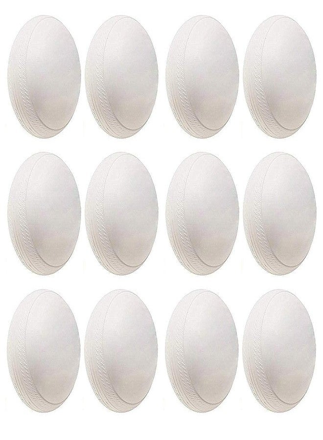 KLEAM Moolyavaan Products Plastic Cricket Training Ball White Toy Balls for Cricket with Happy Smile Funny Cute Face Anti Stress Slow Rising Squeeze Ball (Pack of 12+12) - Image 3