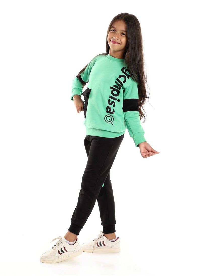 Caesar Printed Girls Training Suit  With Pocket  - Image 2