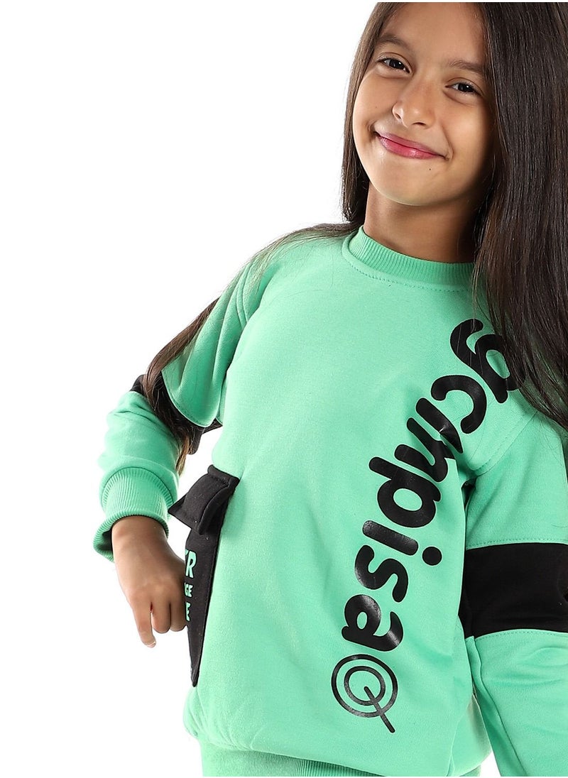 Caesar Printed Girls Training Suit  With Pocket  - Image 3