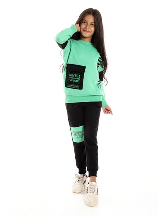 Printed Girls Training Suit  With Pocket - pzsku/ZDD36C8783B4F08D9A54BZ/45/_/1662026424/efce1c57-1349-4cf5-a15d-dd76bb404885