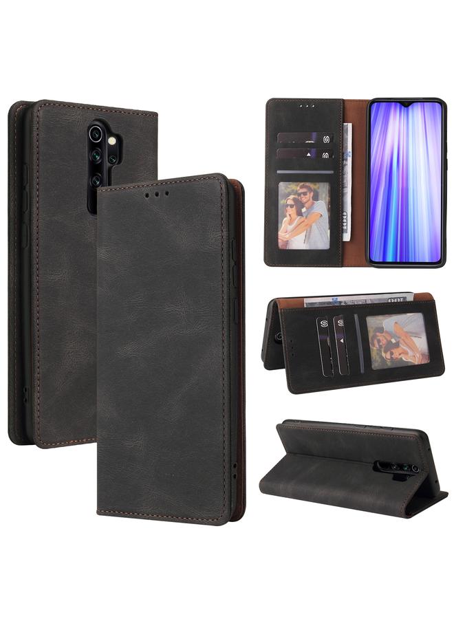 The Bros Case For Xiaomi Redmi Note 8 Pro Simple Suction Closure Horizontal Flip Leather Case with Holder & Card Slot & Wallet