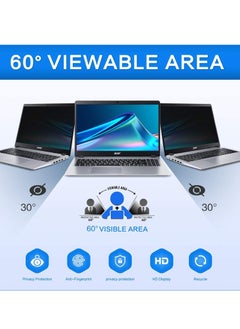 Generic شاشة خصوصية للكمبيوتر المحمول مقاس 13.3 بوصة متوافقة مع Lenovo Hp Dell Acer Asus Thinkpad Envy Xps، واقي مرشح الضوء الأزرق القابل للإزالة بنسبة 16:9 ومضاد للوهج، 13 بوصة درع الخصوصية لشاشة الكمبيوتر  - Image 2