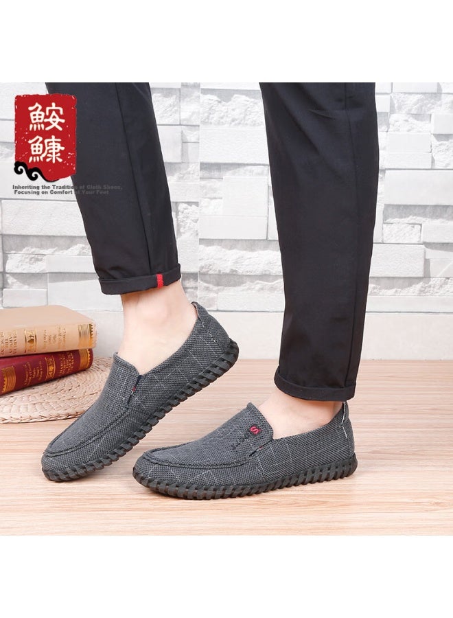 Anglerfish Monkfish Trend Men's Casual Shoes Dad Shoes Old Beijing Cloth Shoes Non-slip Breathable Soft Bottom Ak33355 Black Size 39 - Image 4