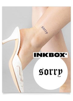 Inkbox Temporary Tattoos, Semi-Permanent Tattoo, One Premium Easy Long Lasting, Water-Resistant Temp Tattoo with For Now Ink - Lasts 1-2 Weeks, Apologetic, 2 x 2 in