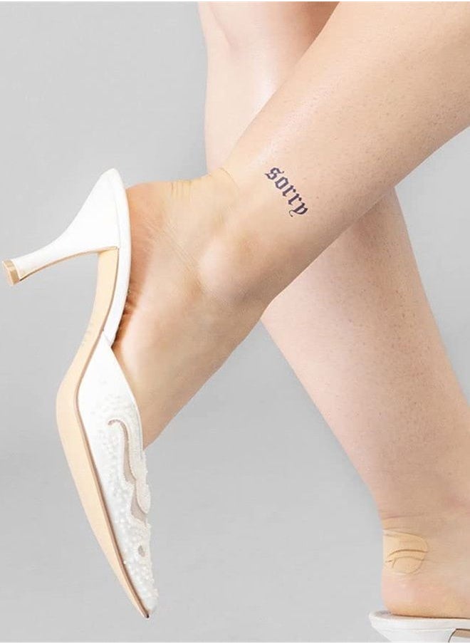 inkbox - Inkbox Temporary Tattoos, Semi-Permanent Tattoo, One Premium Easy Long Lasting, Water-Resistant Temp Tattoo with For Now Ink - Lasts 1-2 Weeks, Apologetic, 2 x 2 in - Image 1