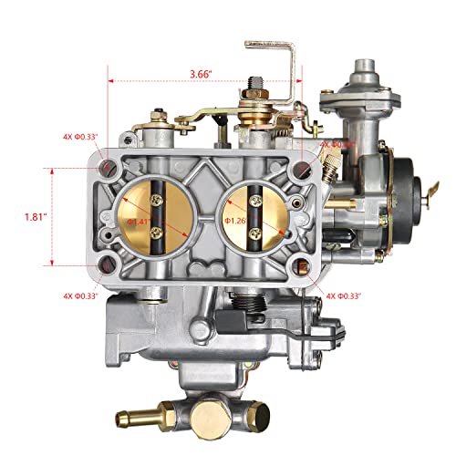 XIAORENWU Weber Carburetor 32 36 DGEV DGV DGAV w/Electric choke 2 Barrel For EMPI/Holley; For Toyota Pickup 20R 22R Engine Datsun 510 610 620, Nissan Sentra 720 Pulasar CJ5 CJ7 CJ8 For Ma zda B2000 B2200 - Image 2