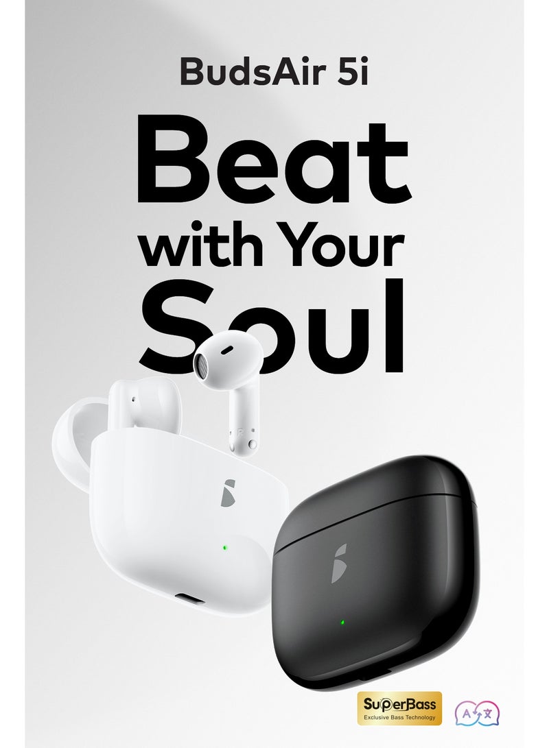 ITEL Buds Air 5i In-Ear Bluetooth 5.4 Headphones ,13.2mm dynamic driver Bluetooth Earbuds Touch Control, Light-Weight Earphones Black - Image 2