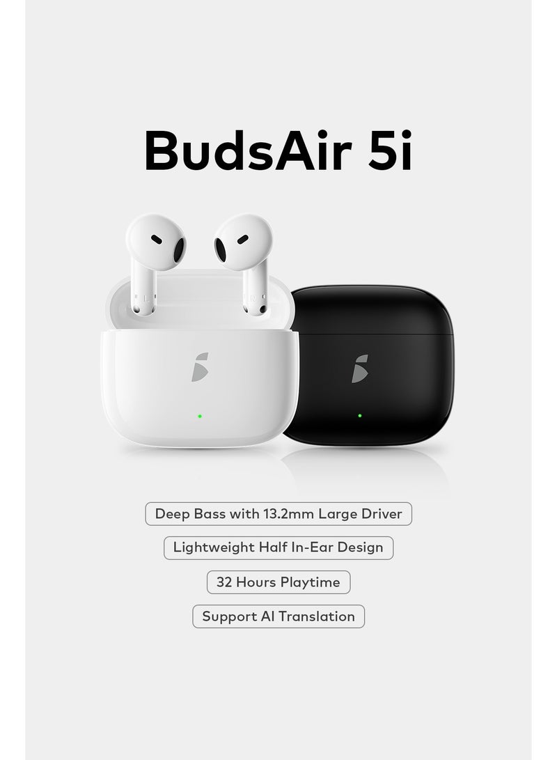 ITEL Buds Air 5i In-Ear Bluetooth 5.4 Headphones ,13.2mm dynamic driver Bluetooth Earbuds Touch Control, Light-Weight Earphones Black - Image 5
