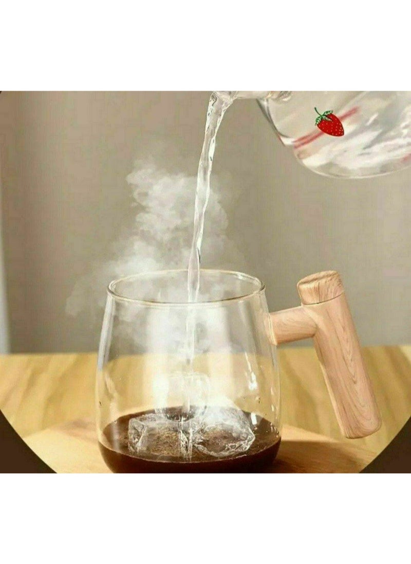 Generic - Trendy Mug with Wooden Handle – Sip in Style! Enjoy your favorite drinks in this stylish mug featuring a sleek design and premium wooden handle. Perfect for coffee, tea, or lattes, and adds a decorative touch to your kitchen or office. Durable, elegant, and modern. - Image 1